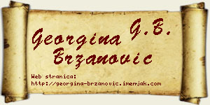 Georgina Brzanović vizit kartica